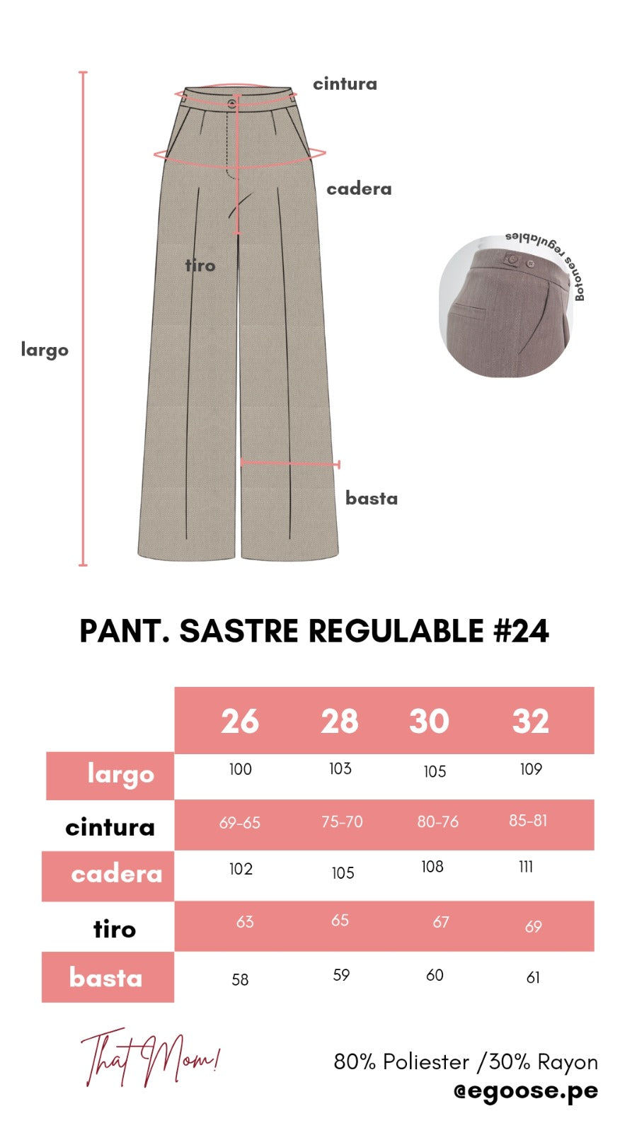 Pantalón Sastre Regulador Nº 24