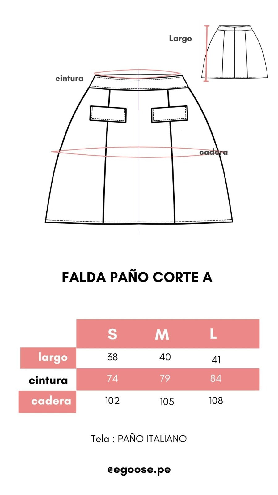 Minifalda Paño