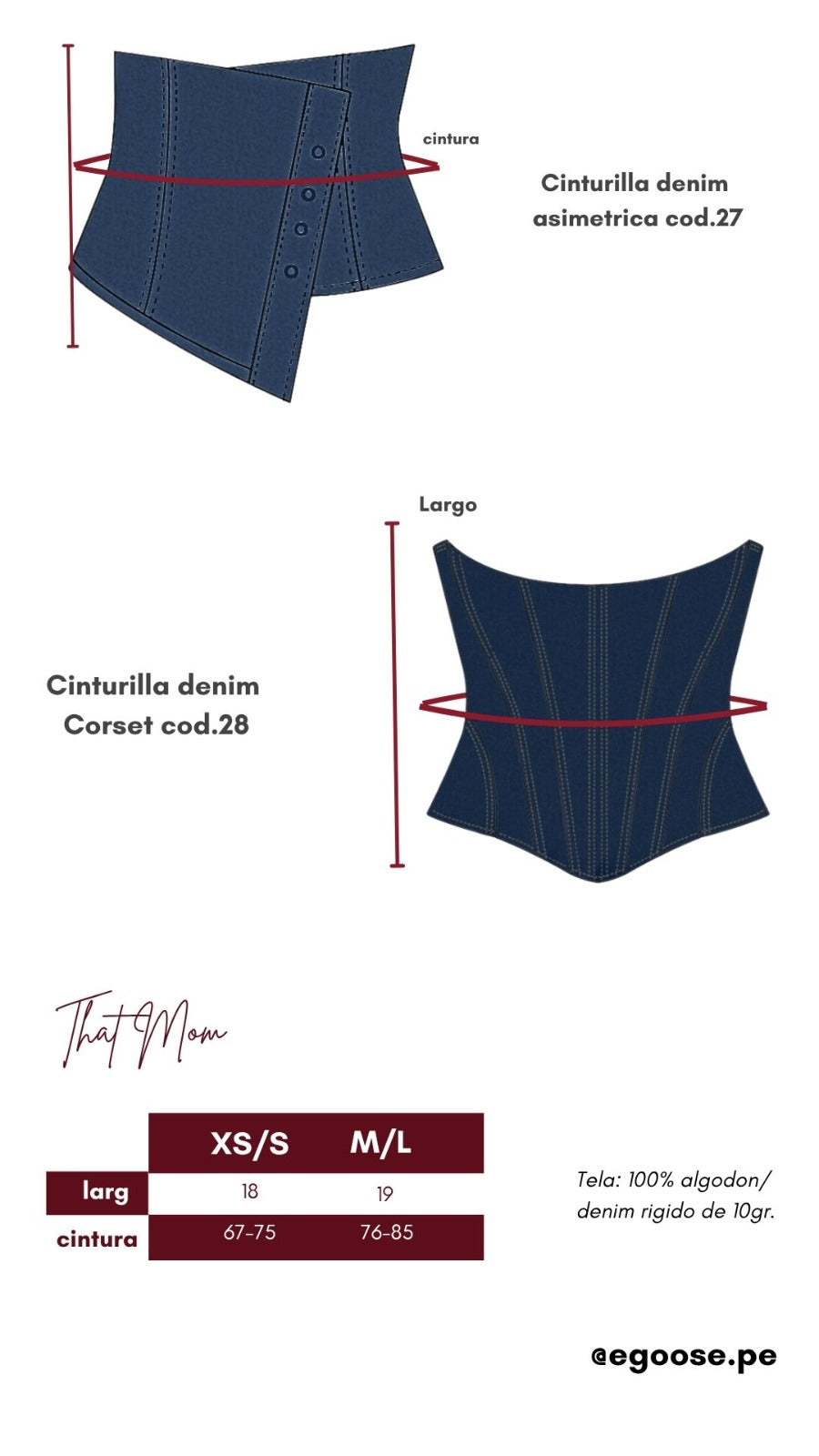 Cinturilla Denim Asimetrica 27
