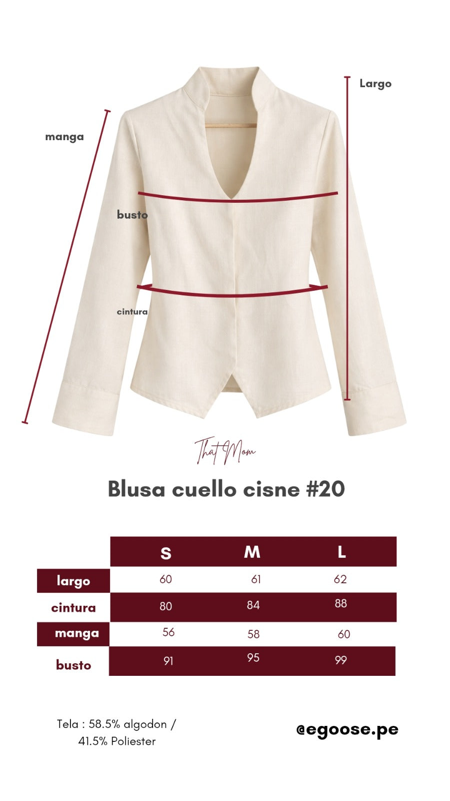 Blusa cuello cisne #20
