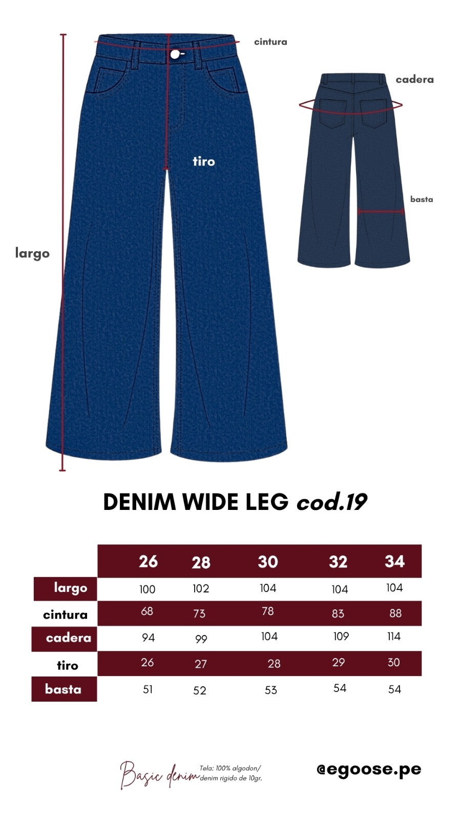 Pantalon Denim Wide Leg 19