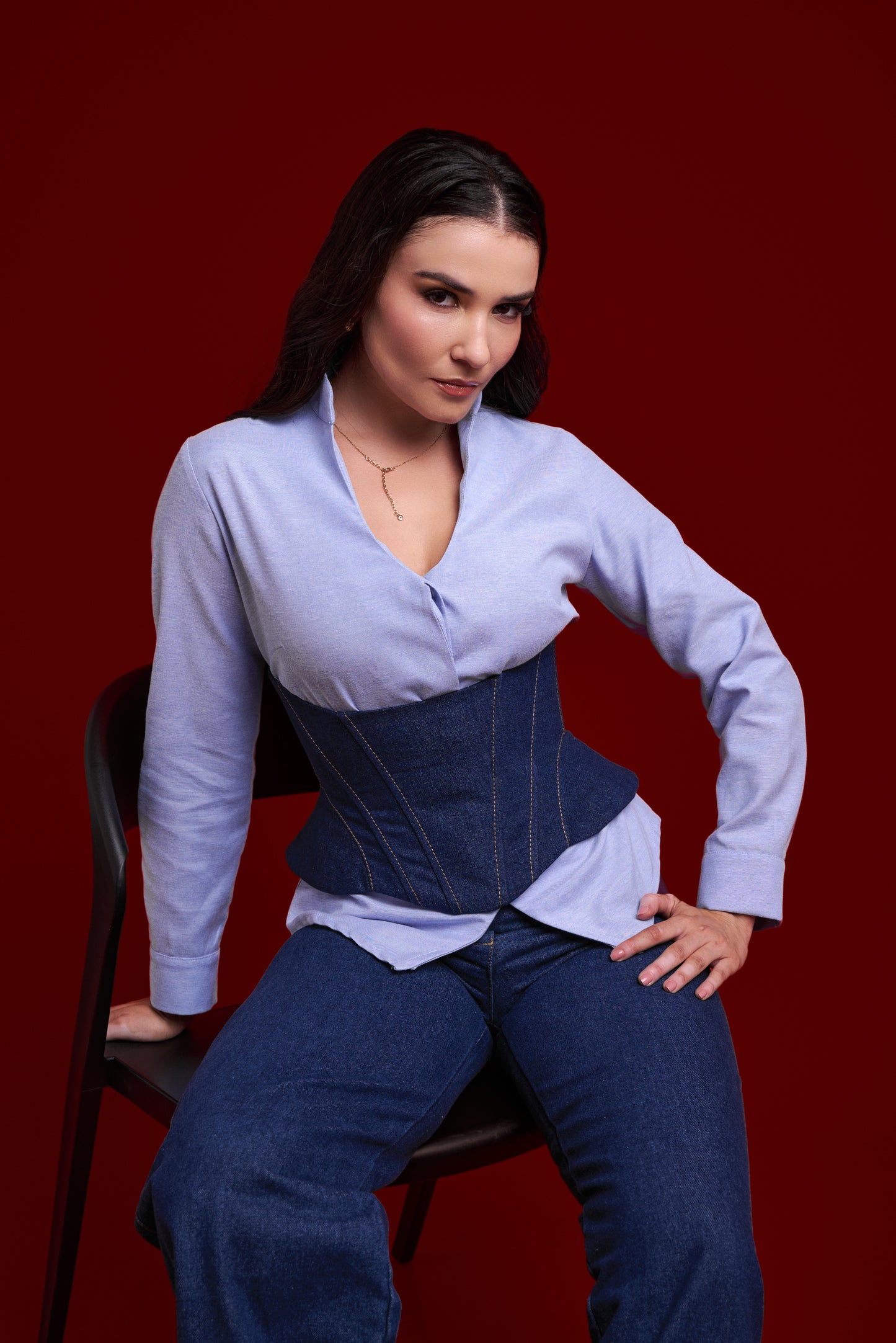 Cinturilla Denim Corset 28