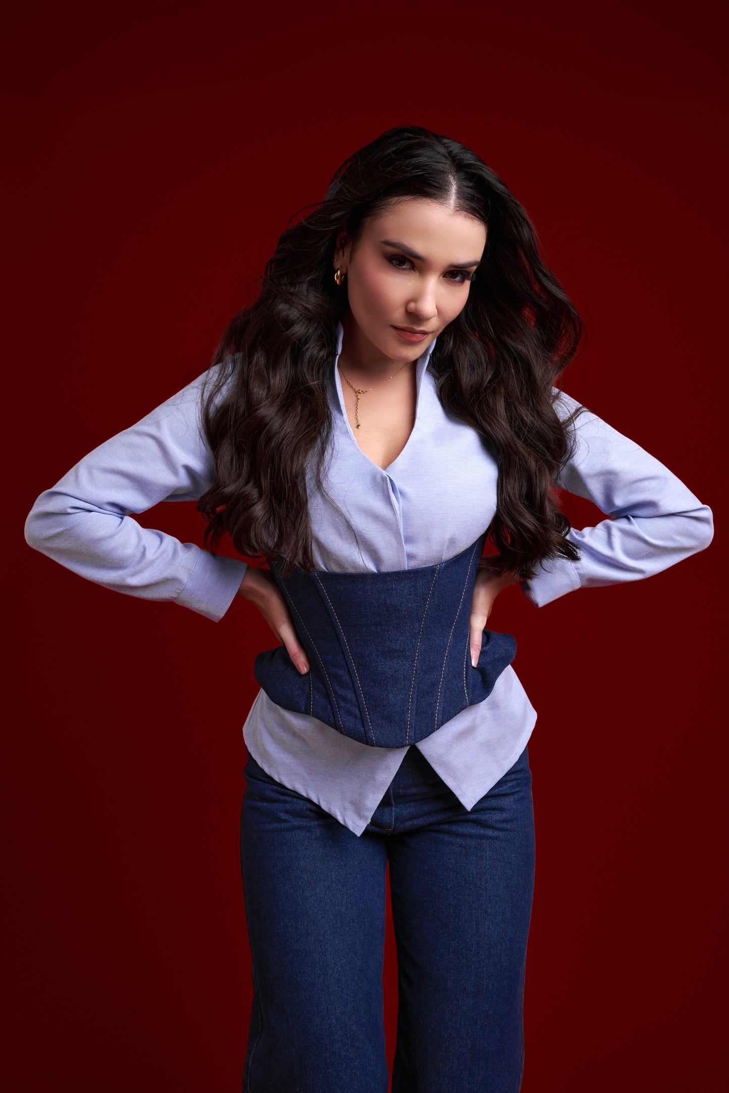 Cinturilla Denim Corset 28