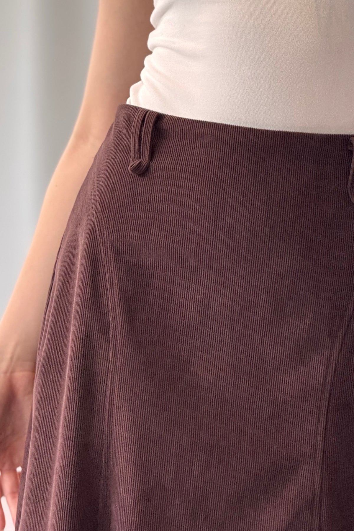 Falda larga corduroy