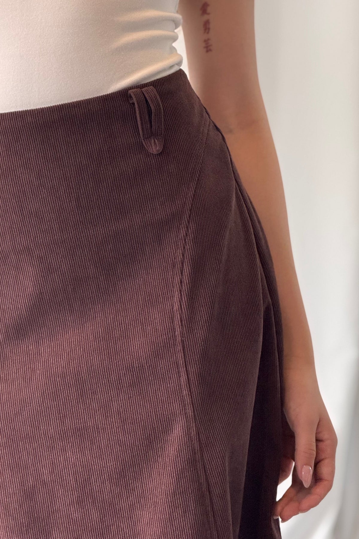 Falda larga corduroy