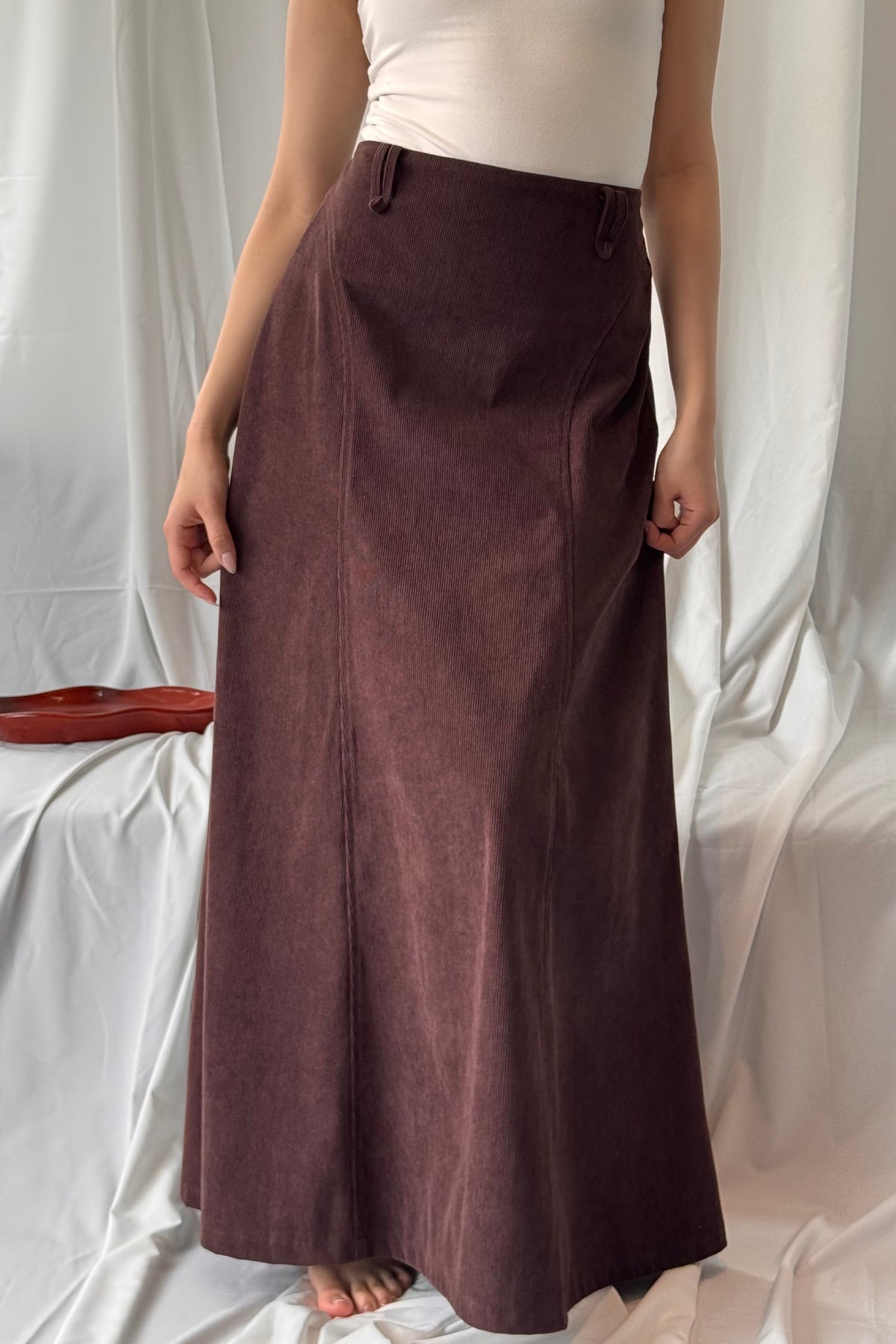 Falda larga corduroy