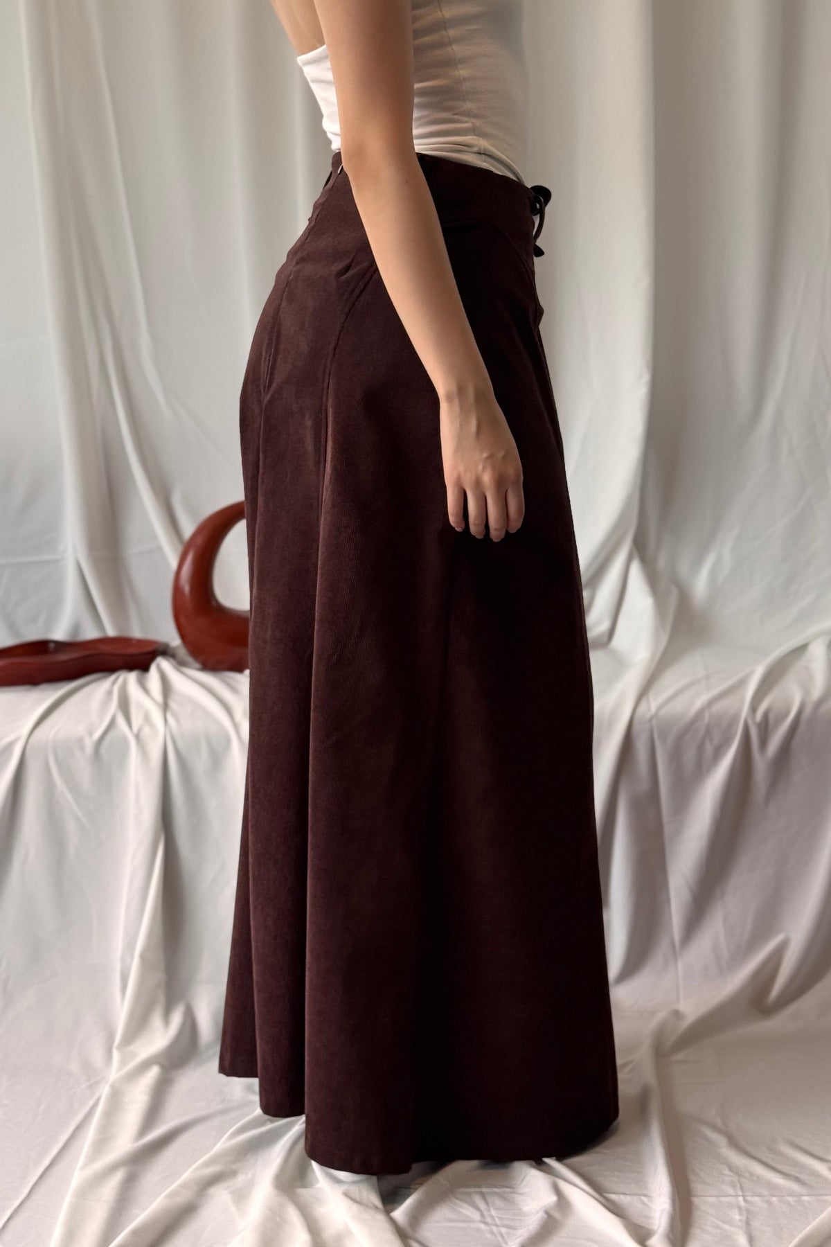 Falda larga corduroy