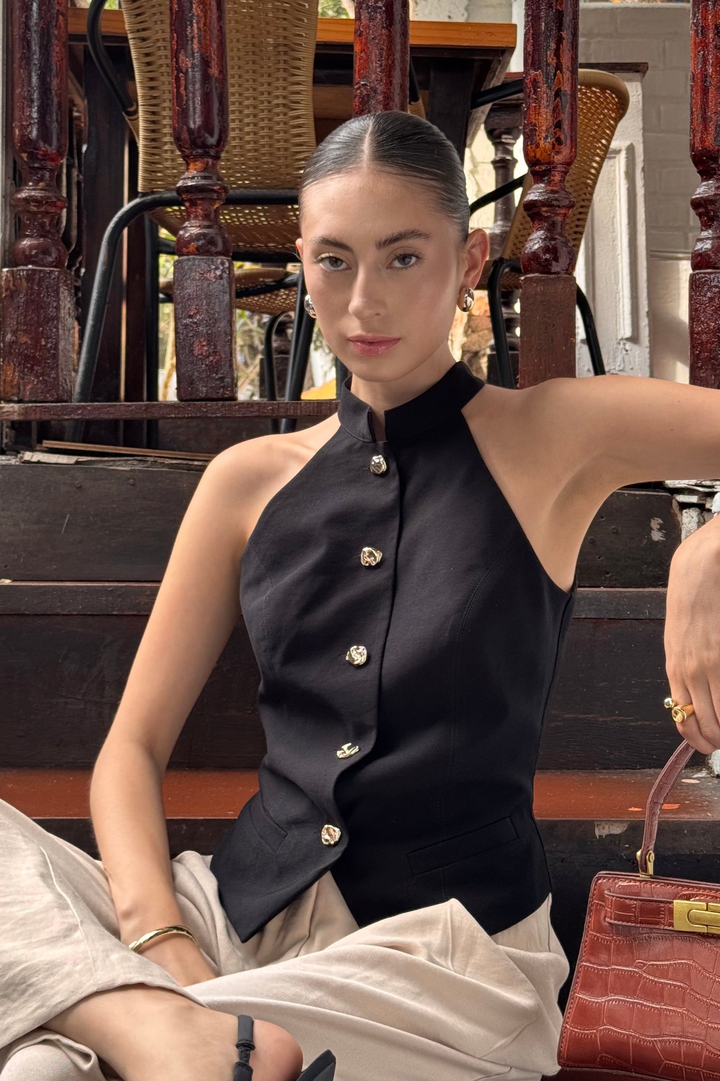 Chaleco cuello halter N 25