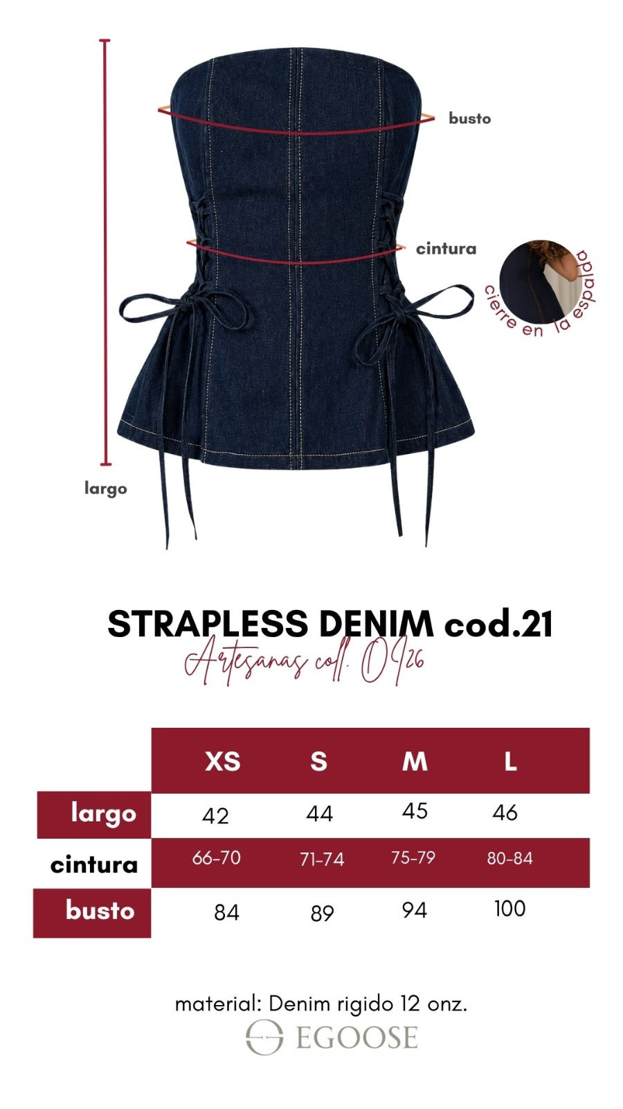 Strapless Denim Peplum #21