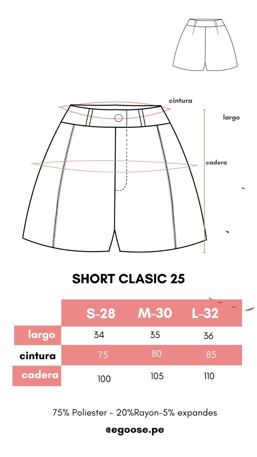 Short Clásico N 25